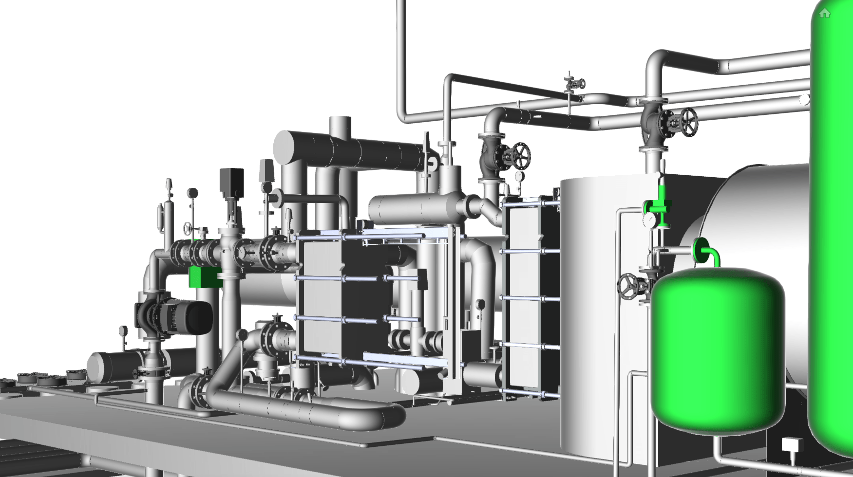 Skanowanie instalacji 3D model kogeneracji